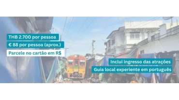 Passeio mercados de Bangkok em português